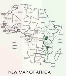 This map of Africa, cutting out South Africa, circulated on social media after the xenophobic attacks earlier this year. It speaks to the concept of 'South African Exceptionalism